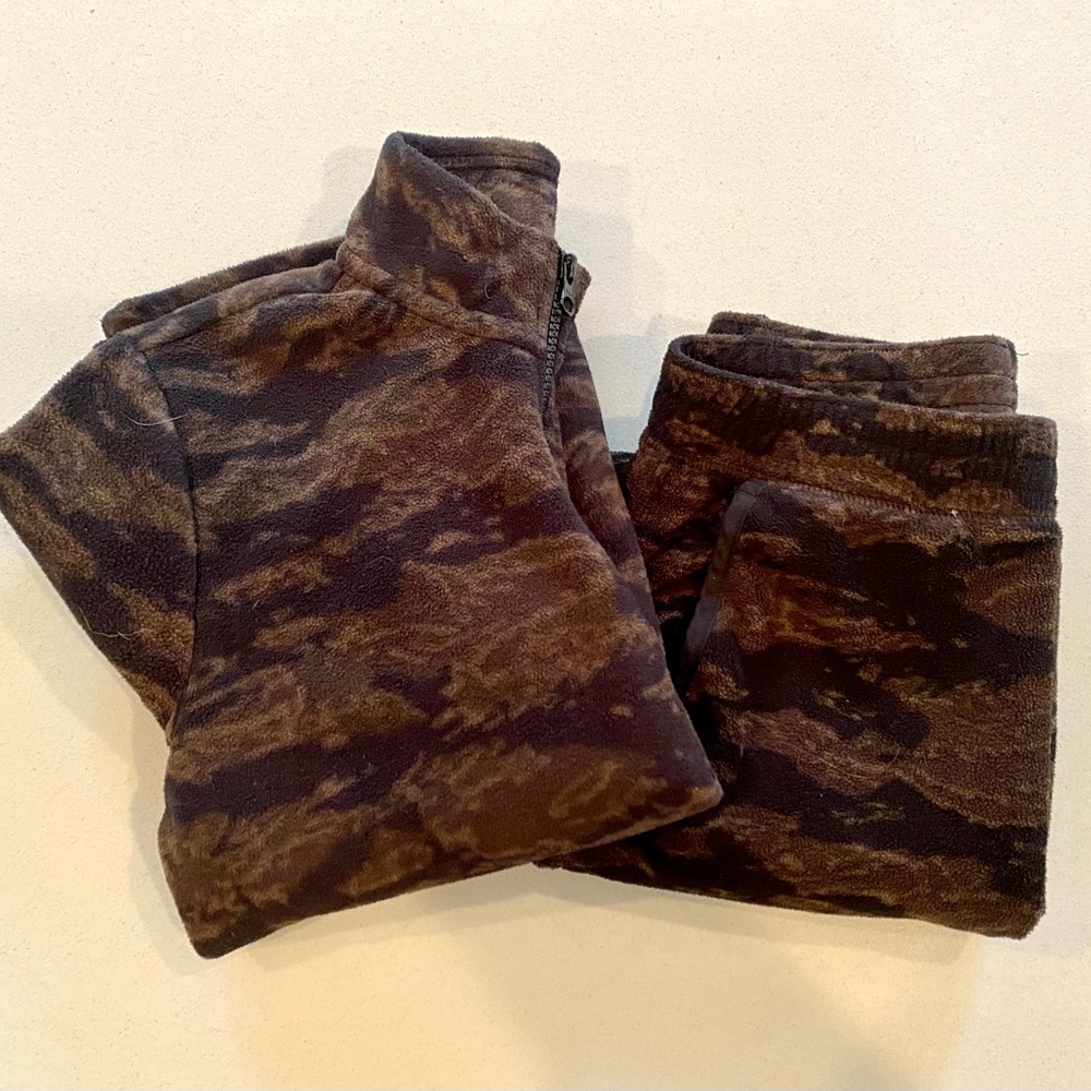 Old Navy Fleece Sweatsuit Sweatshirt Sweatpants Camouflage Kids Youth Size Lg